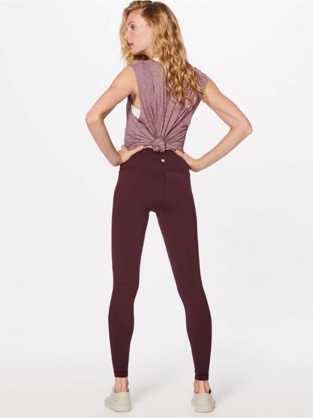Lululemon Wunder Under Hi-Rise Tight in Garnet